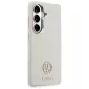 Guess Rhinestone Round Logo MagSafe Capa para Samsung Galaxy S26 bege
