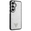 Guess Fixed Glitter Triangle MagSafe Capa para Samsung Galaxy S26 - prateado