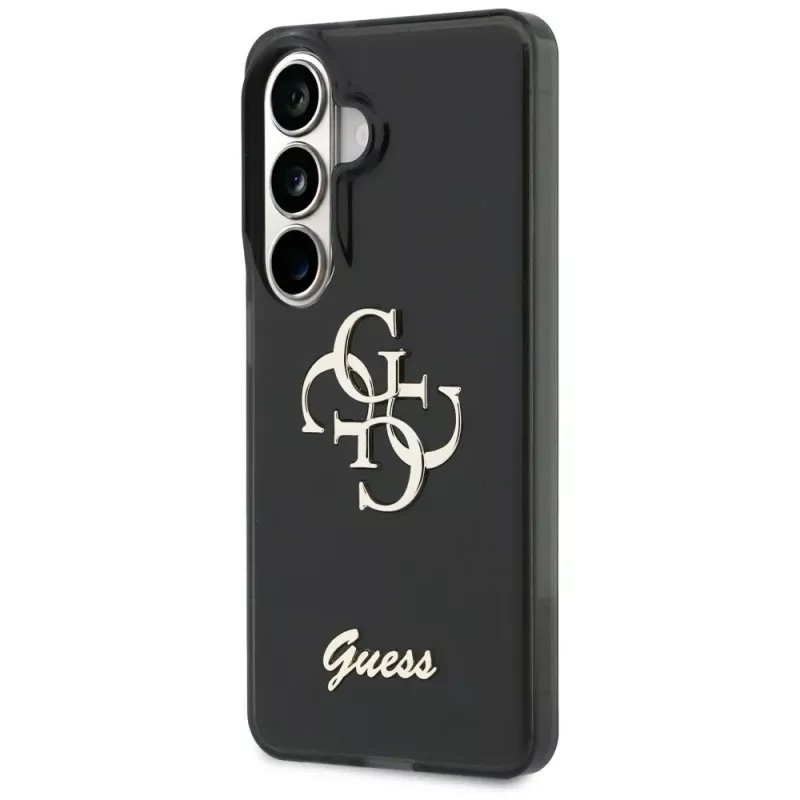 Guess IML Big Metal 4G Script Capa para Samsung Galaxy S26 (preto)