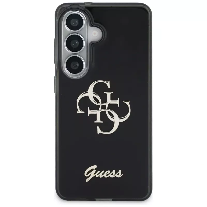 Guess IML Big Metal 4G Script Capa para Samsung Galaxy S26 (preto)