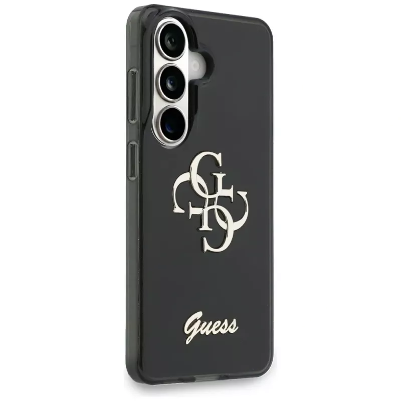 Guess IML Big Metal 4G Script Capa para Samsung Galaxy S26 (preto)