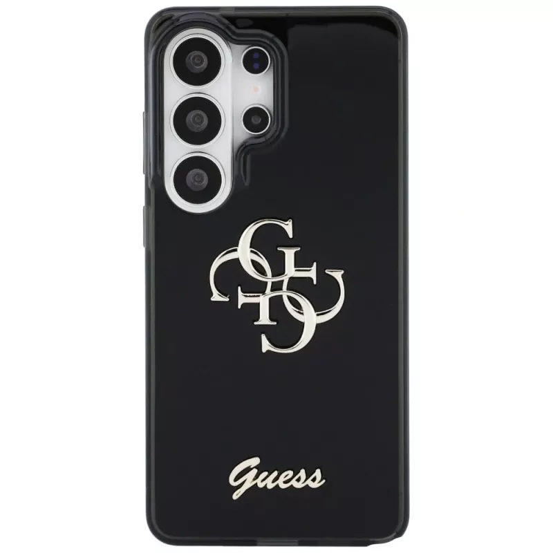Guess IML Big Metal 4G Script Capa para Samsung Galaxy S26 Ultra (preto)