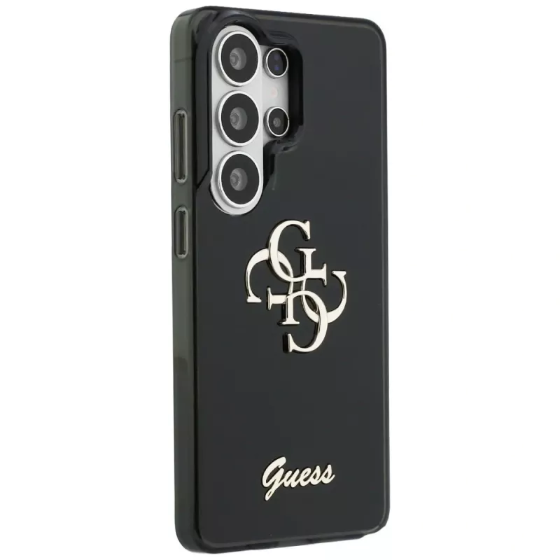 Guess IML Big Metal 4G Script Capa para Samsung Galaxy S26 Ultra (preto)