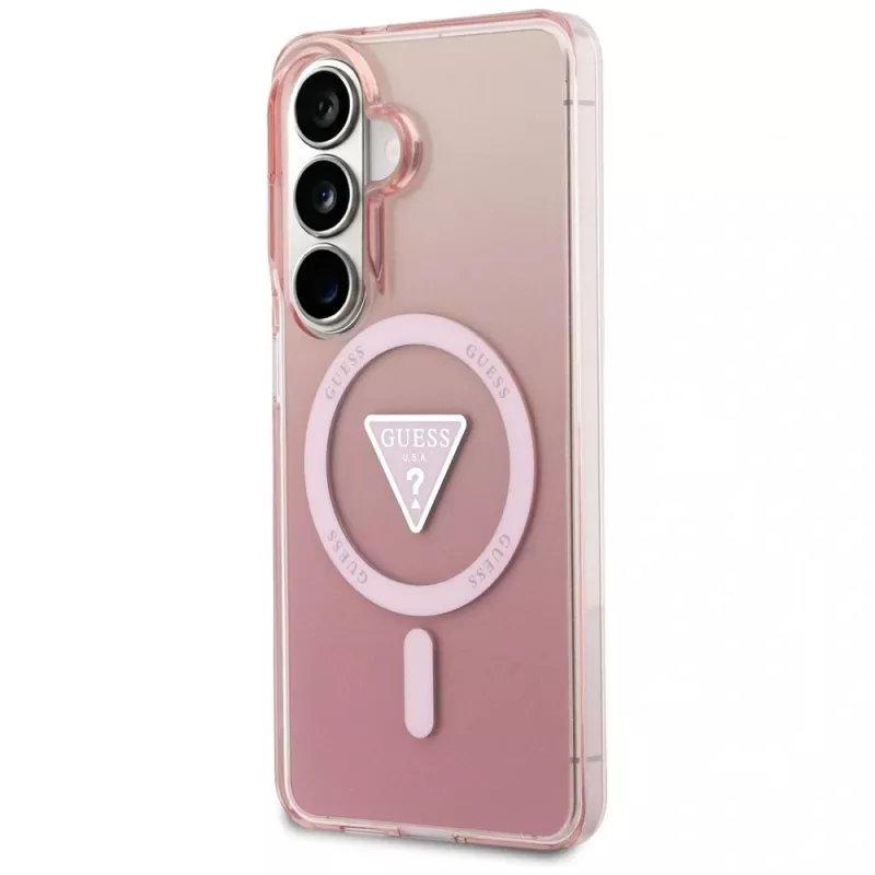 Guess IML Gradient Triangle MagSafe Capa para Samsung Galaxy S26 (rosa)