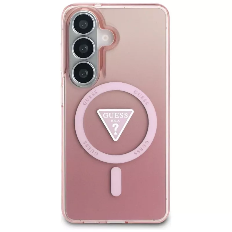 Guess IML Gradient Triangle MagSafe Capa para Samsung Galaxy S26 (rosa)