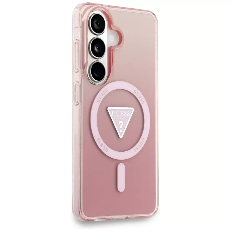 Guess IML Gradient Triangle MagSafe Capa para Samsung Galaxy S26 (rosa)