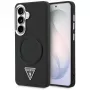 Guess Embossed Ring Triangle Logo MagSafe Capa para Samsung Galaxy S26 preto