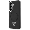 Guess Embossed Ring Triangle Logo MagSafe Capa para Samsung Galaxy S26 preto