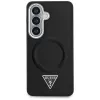 Guess Embossed Ring Triangle Logo MagSafe Capa para Samsung Galaxy S26 preto