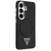Guess Embossed Ring Triangle Logo MagSafe Capa para Samsung Galaxy S26 preto