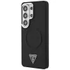 Guess Embossed Ring Triangle Logo MagSafe Capa para Samsung Galaxy S26 Ultra preto