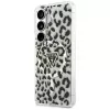 Guess IML Leopard Print Triangle MagSafe Capa para Samsung Galaxy S26, preto