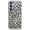 Guess IML Leopard Print Triangle MagSafe Capa para Samsung Galaxy S26, preto