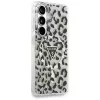 Guess IML Leopard Print Triangle MagSafe Capa para Samsung Galaxy S26, preto