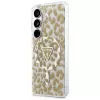 Guess IML Leopard Print Triangle MagSafe Capa para Samsung Galaxy S26 (castanho)