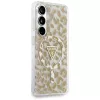 Guess IML Leopard Print Triangle MagSafe Capa para Samsung Galaxy S26 (castanho)
