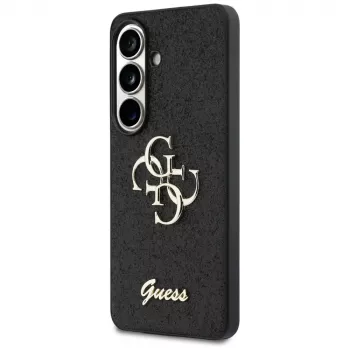 Guess Fixed Glitter Big 4G Metal Logo Capa para Samsung Galaxy S26 (preto)