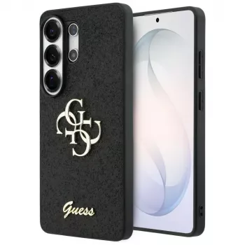 Guess Fixed Glitter Big 4G Metal Logo Capa para Samsung Galaxy S26 Ultra (preto)
