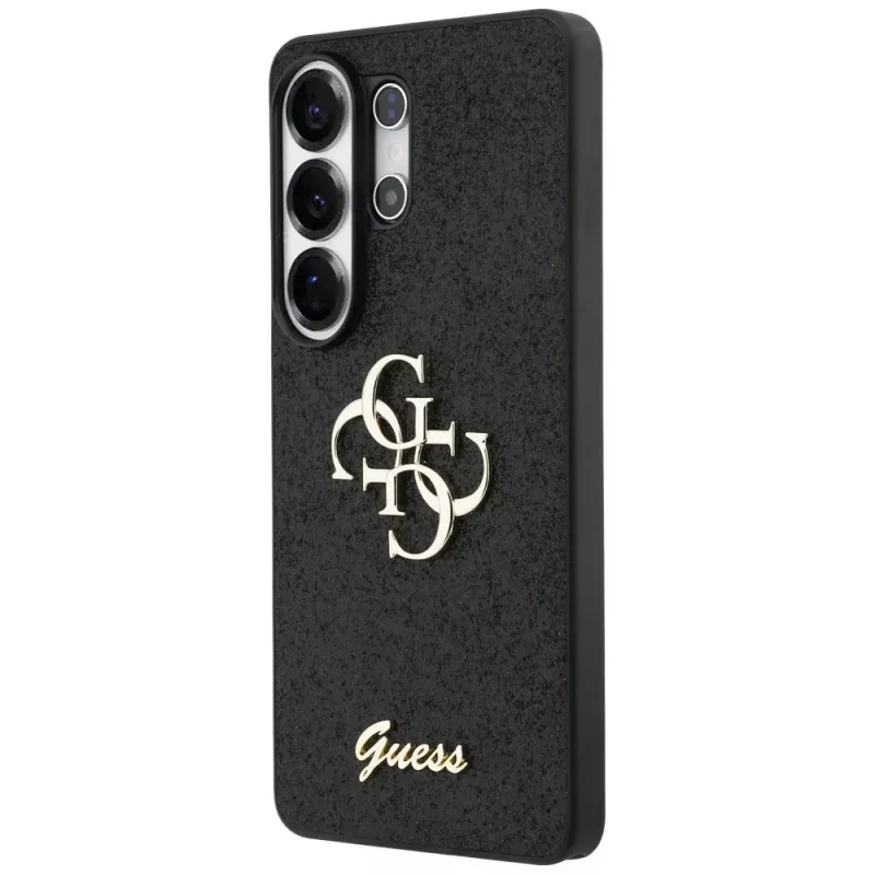 Guess Fixed Glitter Big 4G Metal Logo Capa para Samsung Galaxy S26 Ultra (preto)