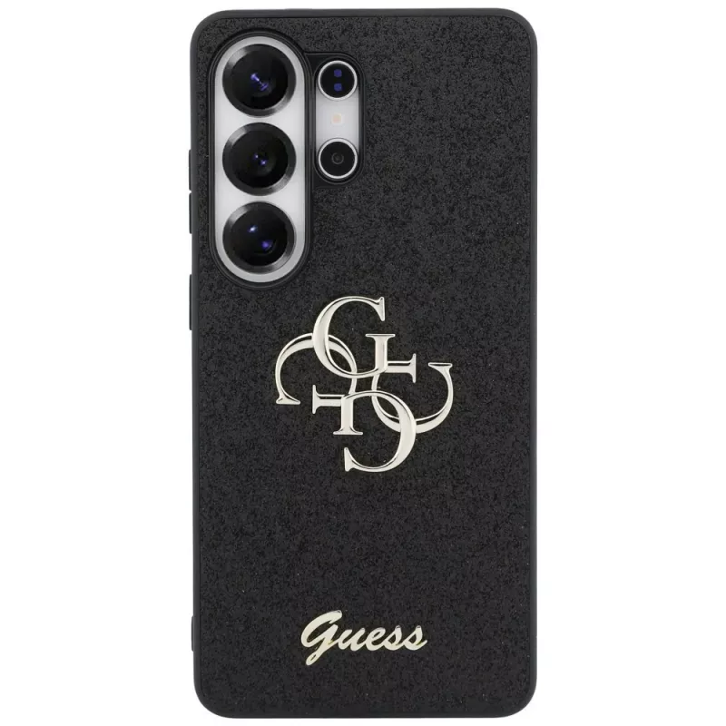 Guess Fixed Glitter Big 4G Metal Logo Capa para Samsung Galaxy S26 Ultra (preto)