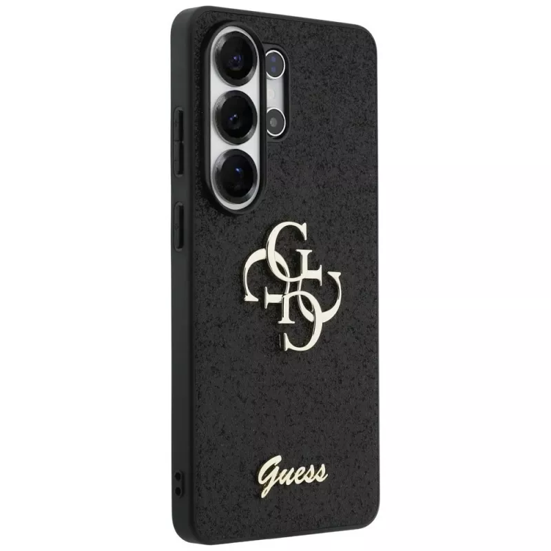 Guess Fixed Glitter Big 4G Metal Logo Capa para Samsung Galaxy S26 Ultra (preto)