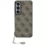 Guess 4G Classic Logo Charm MagSafe Capa para Samsung Galaxy S26 (castanho)