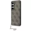Guess 4G Classic Logo Charm MagSafe Capa para Samsung Galaxy S26 (castanho)