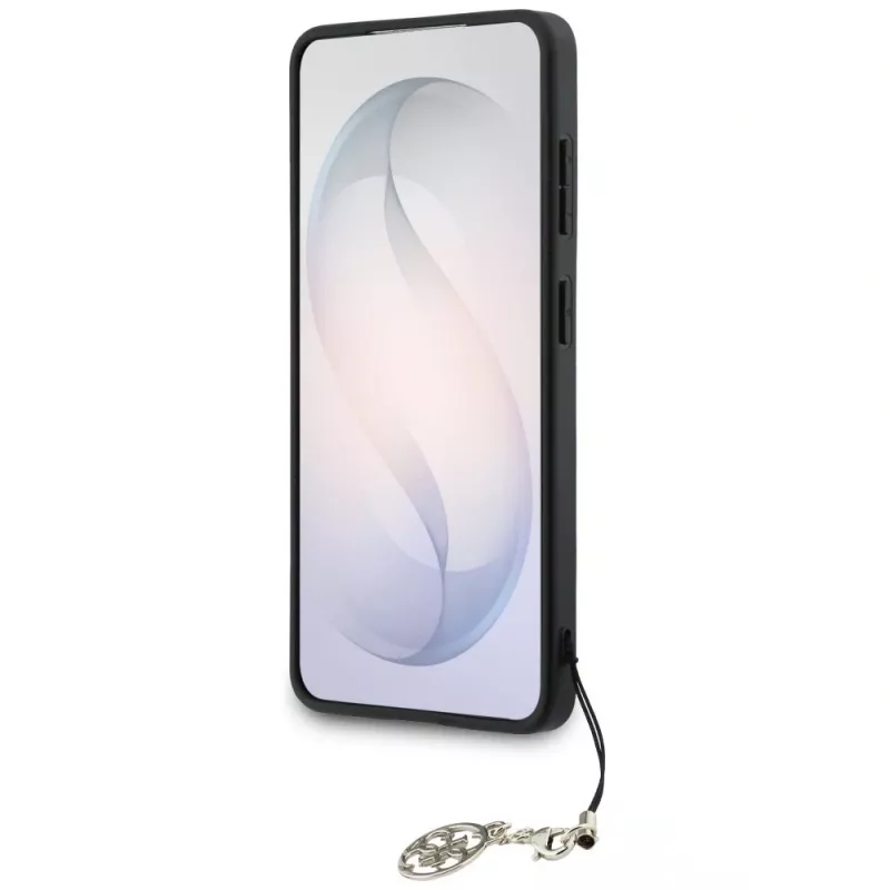 Guess 4G Classic Logo Charm MagSafe Capa para Samsung Galaxy S26 (castanho)