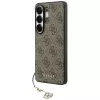 Guess 4G Classic Logo Charm MagSafe Capa para Samsung Galaxy S26 Ultra (castanho)