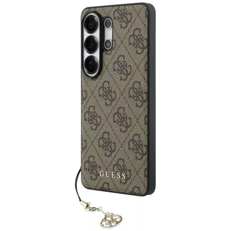 Guess 4G Classic Logo Charm MagSafe Capa para Samsung Galaxy S26 Ultra (castanho)