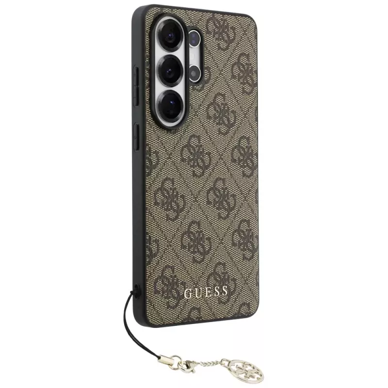 Guess 4G Classic Logo Charm MagSafe Capa para Samsung Galaxy S26 Ultra (castanho)