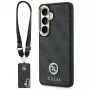 Guess 4G Big Rhinestone Triangle Strap MagSafe Conjunto de capa para telefone para Samsung Galaxy S26 - preto