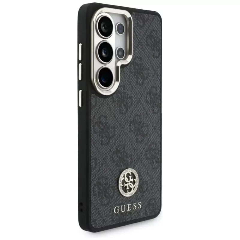 Guess 4G Big Rhinestone Triangle Strap MagSafe Kit de capa para Samsung Galaxy S26 Ultra - preto