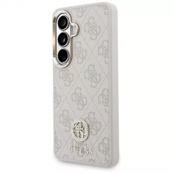 Guess 4G Big Rhinestone Triangle Strap MagSafe Capa para telefone e conjunto com cordão para Samsung Galaxy S26, rosa