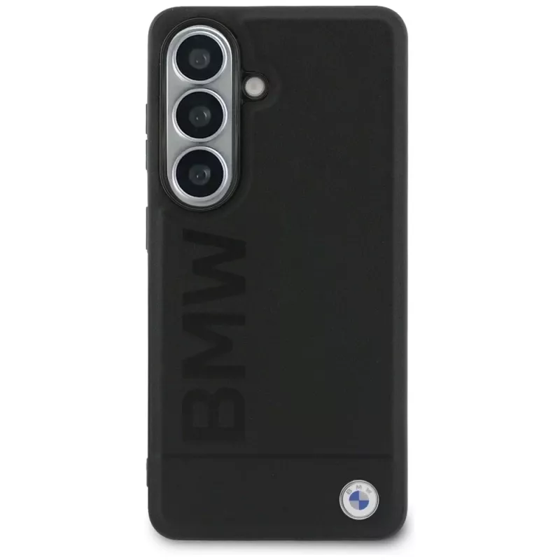 BMW Leather Hot Stamp MagSafe Capa para Samsung Galaxy S26 preto