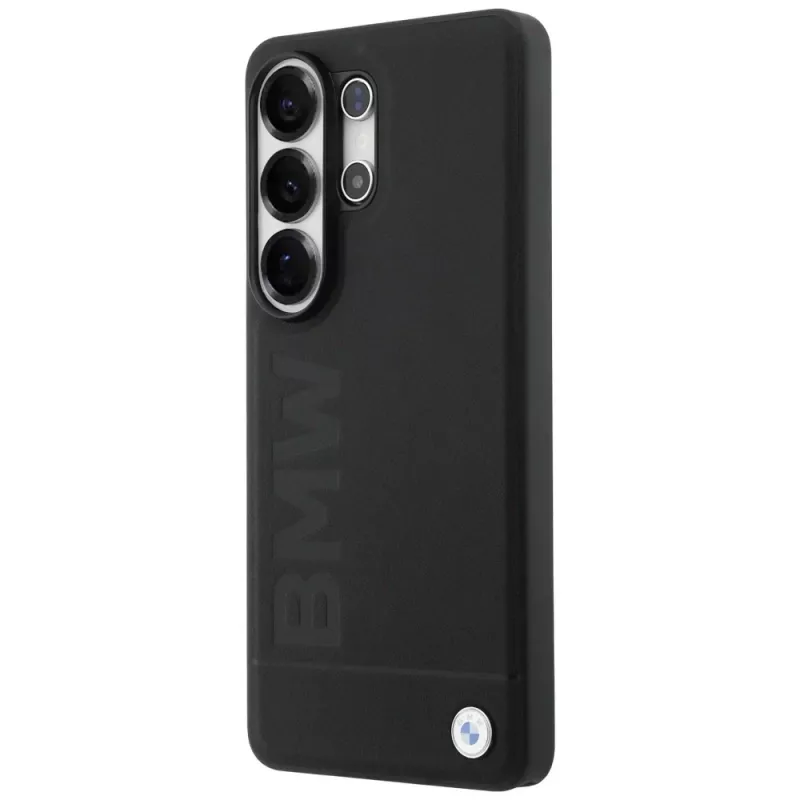 BMW Leather Hot Stamp MagSafe Capa para Samsung Galaxy S26 Ultra preto