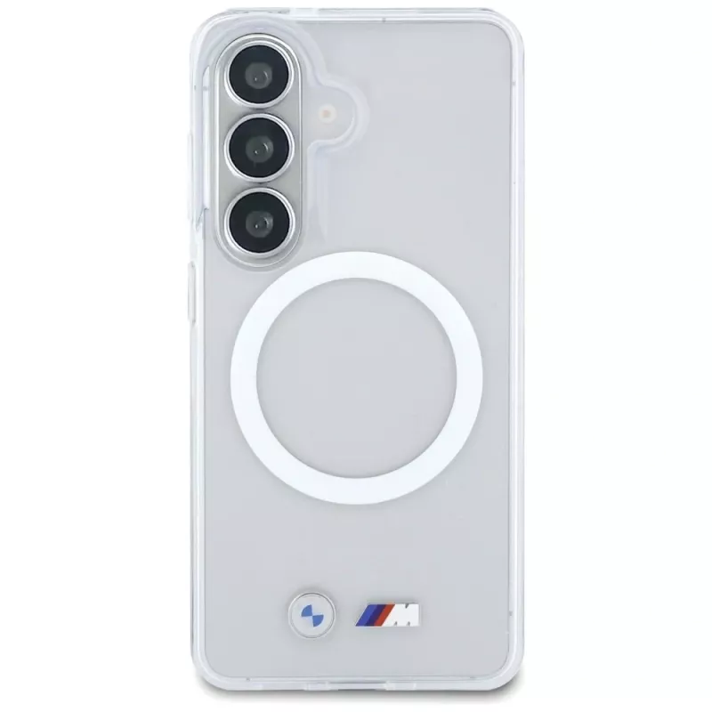 Capa MagSafe BMW IML Shockproof Metal Logo para Samsung Galaxy S26 transparente
