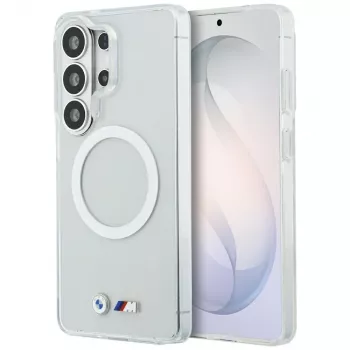 Capa MagSafe BMW IML Shockproof Metal Logo para Samsung Galaxy S26 Ultra transparente