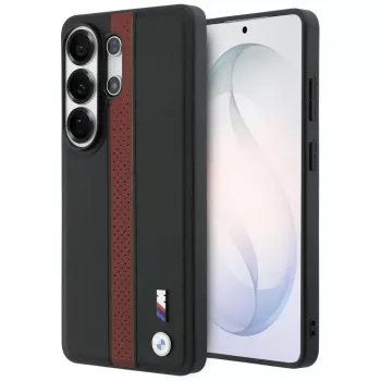 Capa MagSafe BMW Perforated Stripe Logo para Samsung Galaxy S26 Ultra vermelho