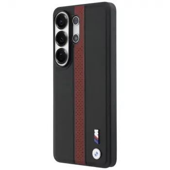 Capa MagSafe BMW Perforated Stripe Logo para Samsung Galaxy S26 Ultra vermelho
