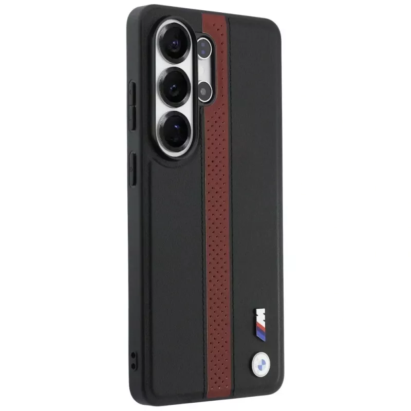 Capa MagSafe BMW Perforated Stripe Logo para Samsung Galaxy S26 Ultra vermelho