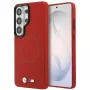 Capa MagSafe BMW M Metal Logo para Samsung Galaxy S26 Ultra vermelho