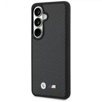 Capa MagSafe BMW M Kevlar Logo para Samsung Galaxy S26 preto