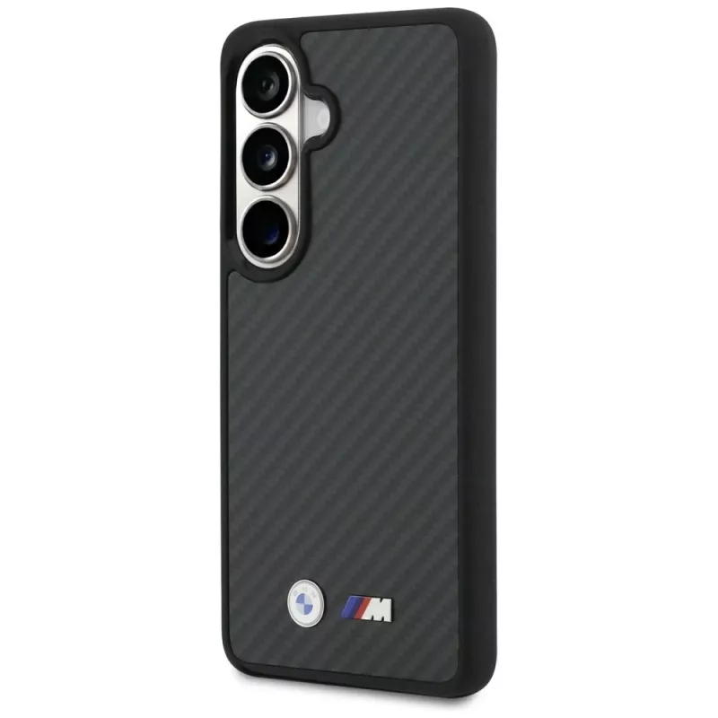 Capa MagSafe BMW M Kevlar Logo para Samsung Galaxy S26 preto