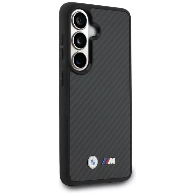 Capa MagSafe BMW M Kevlar Logo para Samsung Galaxy S26 preto