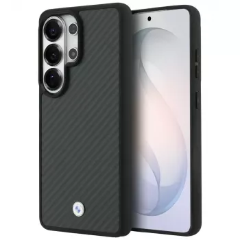 Capa MagSafe BMW Sign Magnetic Carbon Fiber para Samsung Galaxy S26 Ultra preto