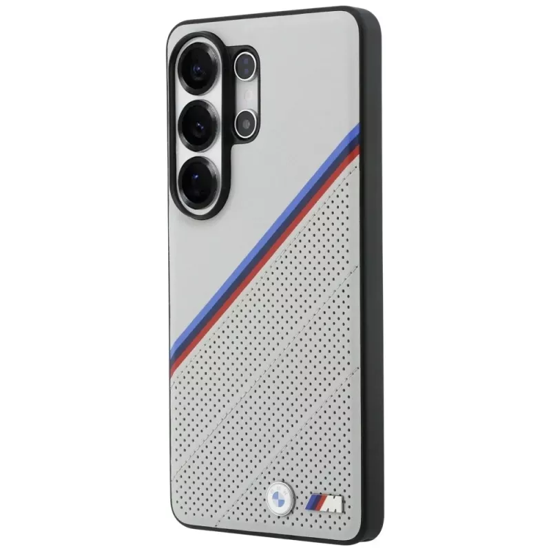 Capa MagSafe BMW Tricolor Metal Logo para Samsung Galaxy S26 Ultra cinzento
