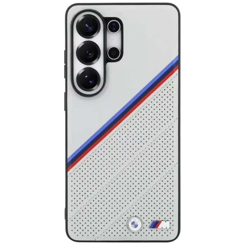 Capa MagSafe BMW Tricolor Metal Logo para Samsung Galaxy S26 Ultra cinzento
