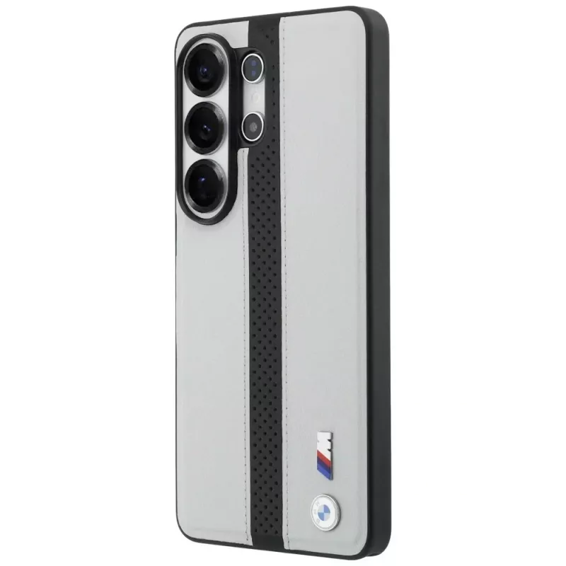 Capa MagSafe BMW Perforated Stripe Logo para Samsung Galaxy S26 Ultra cinzento
