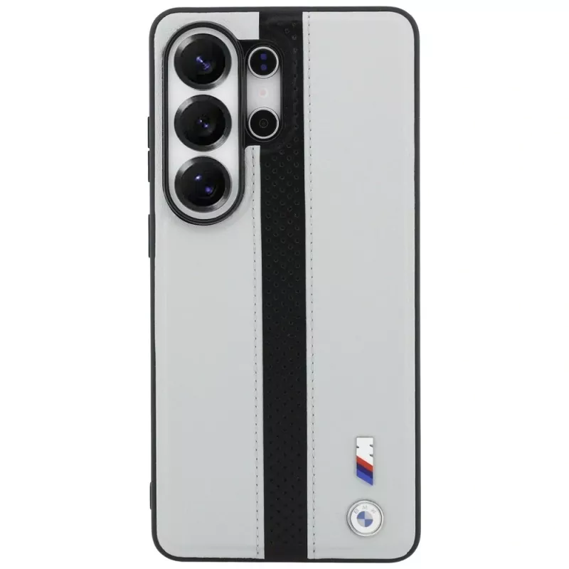 Capa MagSafe BMW Perforated Stripe Logo para Samsung Galaxy S26 Ultra cinzento